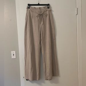 Abercrombie & Fitch linen wide leg pants